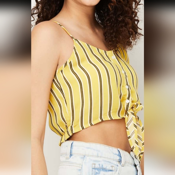 Ginger Stripped Sleeveless Crop Top bust size upto 36 - Picture 5 of 9